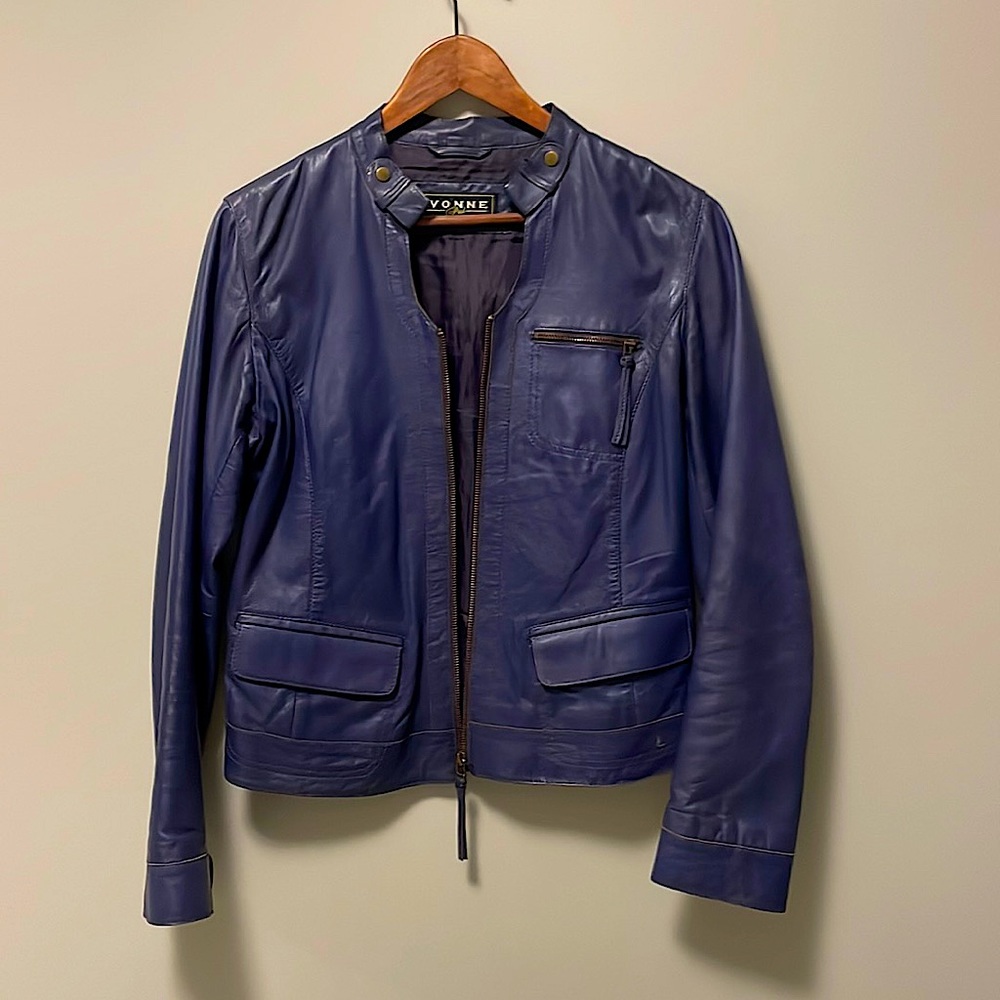 Leather jacket, made in Spain